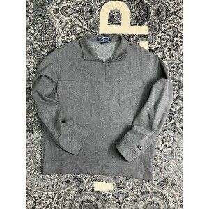 Mens Vintage Polo Sport Ralph Lauren Waiter Zip Sweater Pull Over Size XL Gray